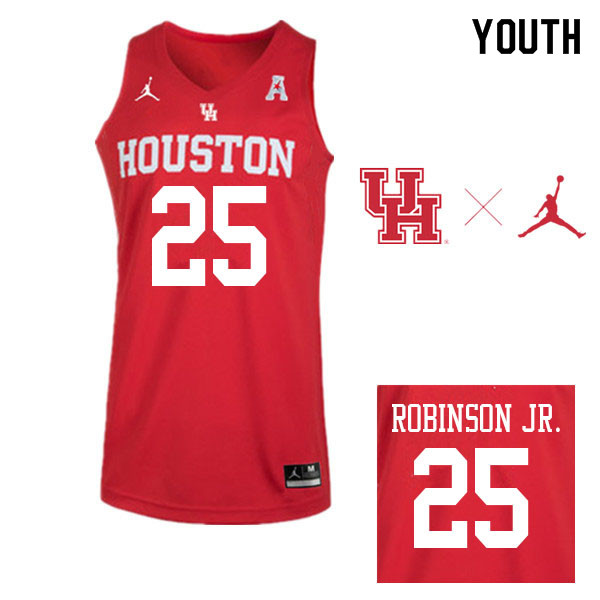 Jordan Brand Youth #25 Galen Robinson Jr. Houston Cougars College Basketball Jerseys Sale-Red